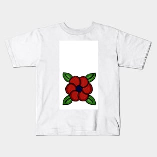 Red Flower Kids T-Shirt